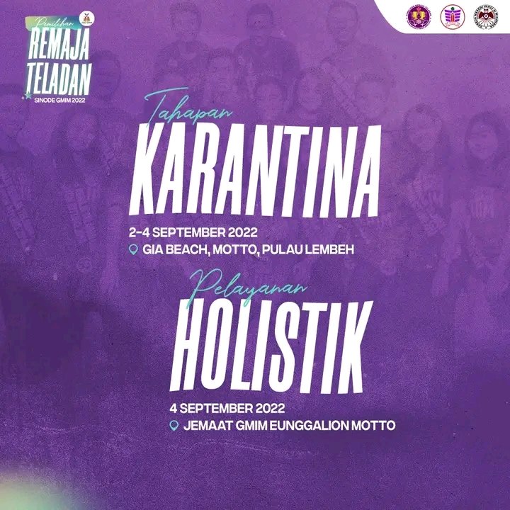 Tes Wawancara ✅
Karantina 🔜
Pelayanan Holistik 🔜
#remajagmim #retel #teensforchrist