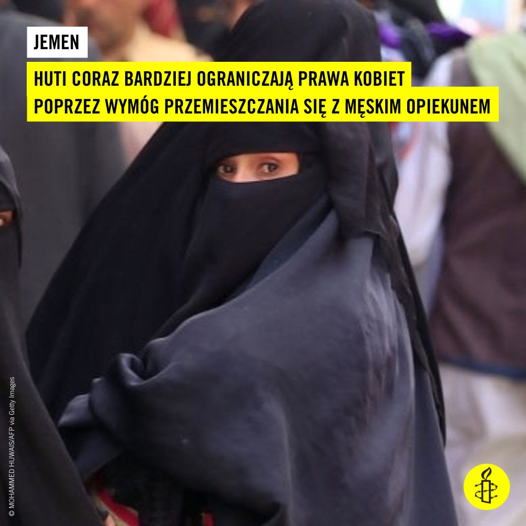 amnestyPL's tweet photo. Ograniczenia swobód obywatelskich w Jemenie dotykają nie tylko dziennikarzy i dziennikarek – jak na przykład bohatera #AmnestyAlert, Younisa Abdelsalama – ale także kobiety. Restrykcje Huti wobec nich są coraz bardziej surowe.
➡ Więcej na ten temat: https://t.co/9FI4tny35d https://t.co/s9xproSm84