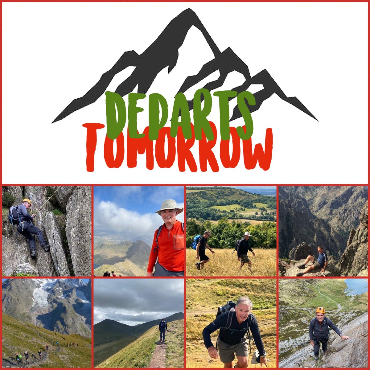Toby leaves tomorrow. After weeks and months of training, he departs to take on the mighty #MontBlanc 
Please consider sponsoring him as funds raised will go to women who have suffered as the victims of domestic abuse.Find more information (&amp; DONATE) here: tinyurl.com/4w7rcse6