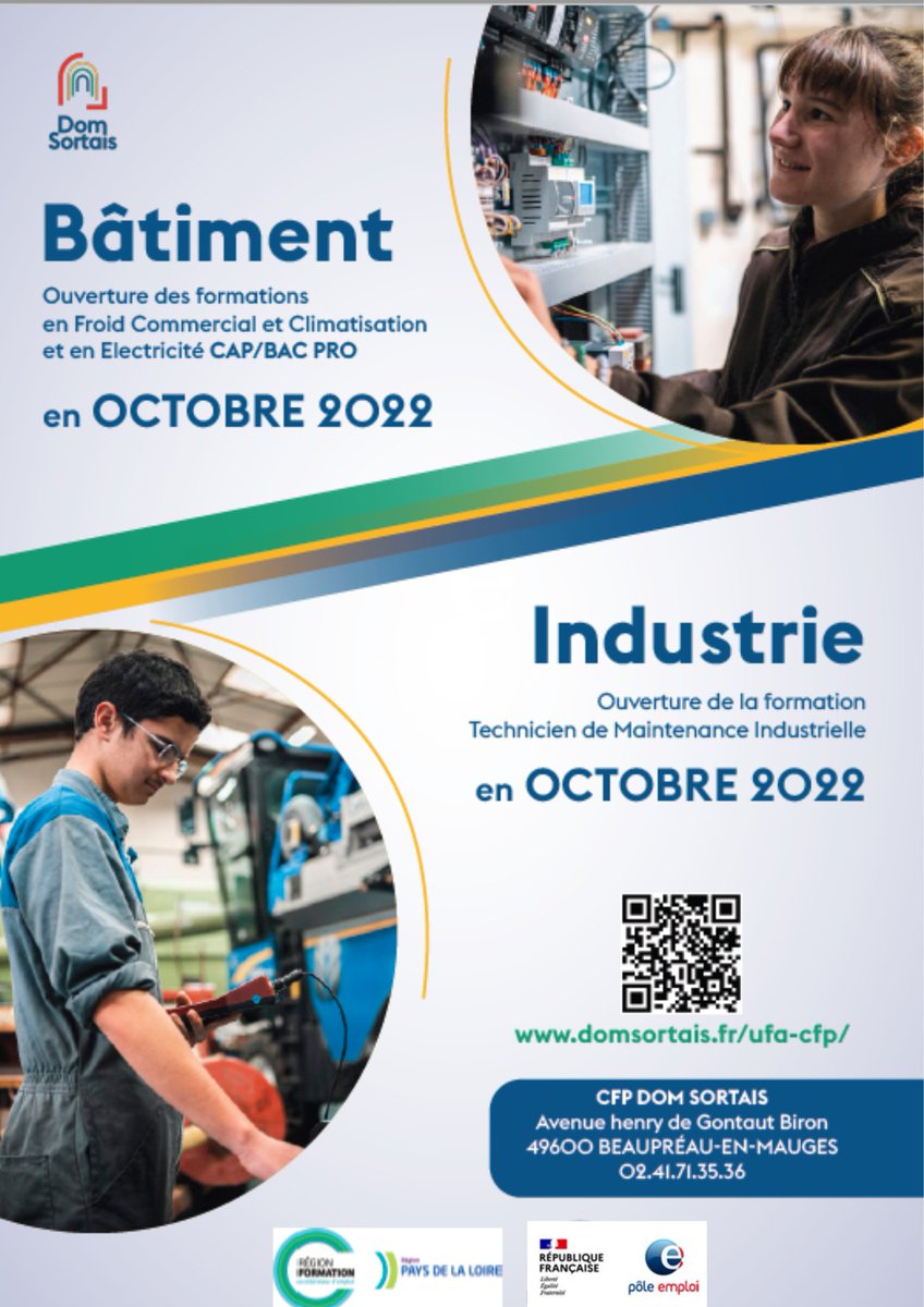 ManuelaTison's tweet photo. 📍Formation #SaveTheDate 
Vous souhaitez vous former sur un secteur qui recrute sur notre territoire?
@cfabeaupreau vous propose différentes formations sur le secteur du Bâtiment et de l'Industrie, pour plus d'informations, n'hésitez pas à vous inscrire :
https://t.co/eFW1S5ktBv https://t.co/CyujLP97yy