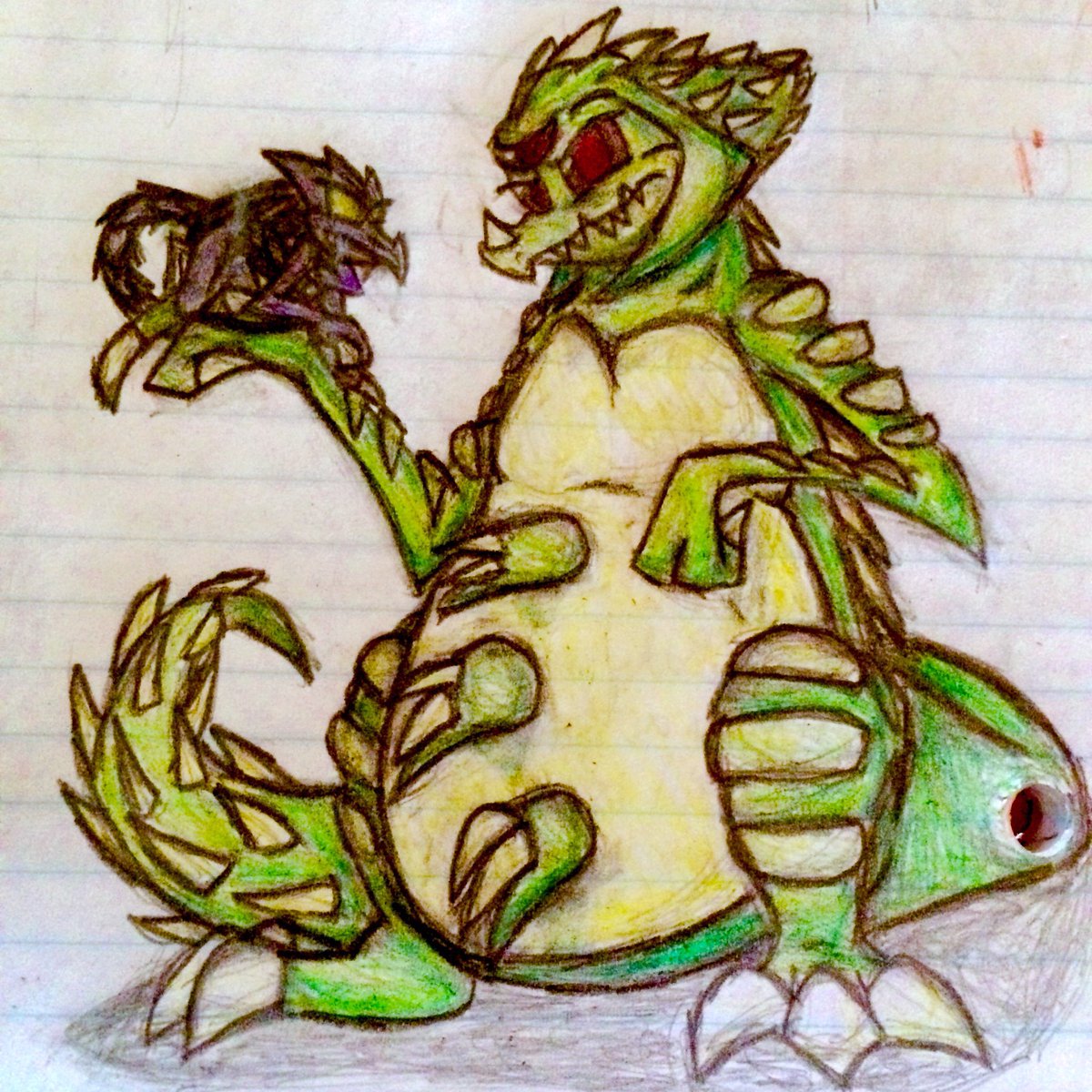 KremGoblin95's tweet image. 5th Daily Drawing (yes I would actually call this one a drawing): #Ridley and #Kraid!

I know I took some liberties with Kraid’s design but hey. This was also December 2014 (i.e. long before Dread) so cut me some slack.

#Metroid #artistsontwitter #fanart #traditionalart