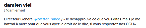 RobertGForge's tweet photo. Cher Monsieur @damienviel
Puisque nous sommes d'accord que "se battre à mort" ne pousse pas les gens à la violence, que dire de l'expression #allezVousFairePendre utilisé par un auteur de fiction dont le compte est bloqué depuis qu'il l'a utilisé ?
#freeNimentrix @FreeNimentrix https://t.co/TKWn0Dmrt9
