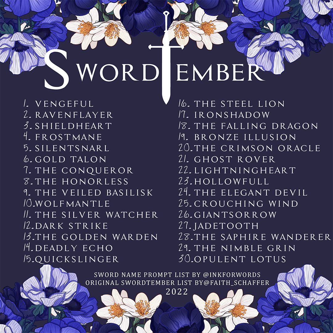 remimoth's tweet photo. 1er jour du Swordtember de 2022: Vengeful
Liste par @inkforwords , challenge par @faith_schaffer . https://t.co/zHmsDUh68G