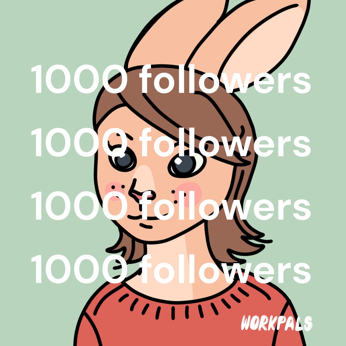 WorkpalsNFT's tweet photo. Say what? 1000 Followers! ✨

"Slow and steady wins the race"💪

GM Everyone! 

#NFTCommunity #workpals #nfts https://t.co/xwGblQVdj3