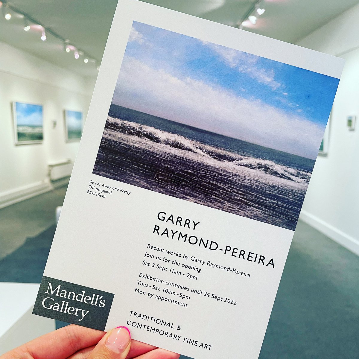 Opening this Saturday at Mandell’s Gallery recent works by Garry Raymond-Pereira