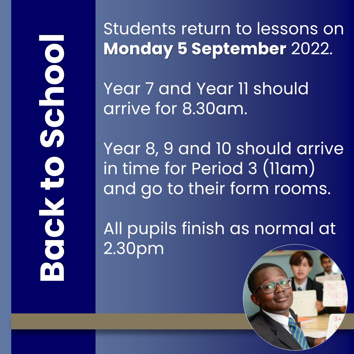 Burnage Academy for Boys on Twitter "BackToSchool! Students return to