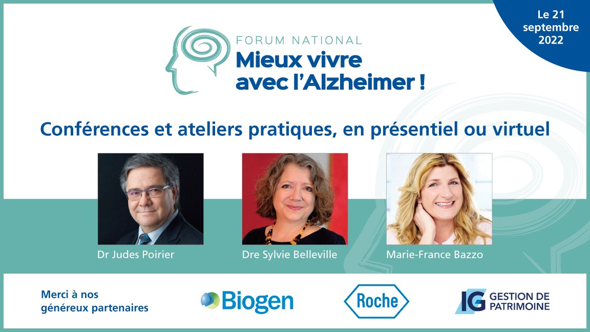 Nouha Ben Gaied (@nbgaied) on Twitter photo Aujourd'hui débute le mois international de la maladie d'#Alzheimer. On le souligne le 21/09 avec le #forumalzheimer. On vous y attend en nombre bit.ly/3pZUAre <a href="/FqsaAlzh/">Fédération québécoise des Sociétés Alzheimer</a> <a href="/Roche/">Roche</a> <a href="/IGPatrimoine/">IG Gestion de patrimoine</a> <a href="/biogen/">Biogen</a> <a href="/MFBazzo/">Marie France Bazzo</a> @hgagneTVA <a href="/LussiD/">David Lussier ⚜️</a> <a href="/sylviebellevil1/">Sylvie Belleville</a> Aujourd'hui débute le mois international de la maladie d'#Alzheimer. On le souligne le 21/09 avec le #forumalzheimer. On vous y attend en nombre bit.ly/3pZUAre <a href="/FqsaAlzh/">Fédération québécoise des Sociétés Alzheimer</a> <a href="/Roche/">Roche</a> <a href="/IGPatrimoine/">IG Gestion de patrimoine</a> <a href="/biogen/">Biogen</a> <a href="/MFBazzo/">Marie France Bazzo</a> @hgagneTVA <a href="/LussiD/">David Lussier ⚜️</a> <a href="/sylviebellevil1/">Sylvie Belleville</a>