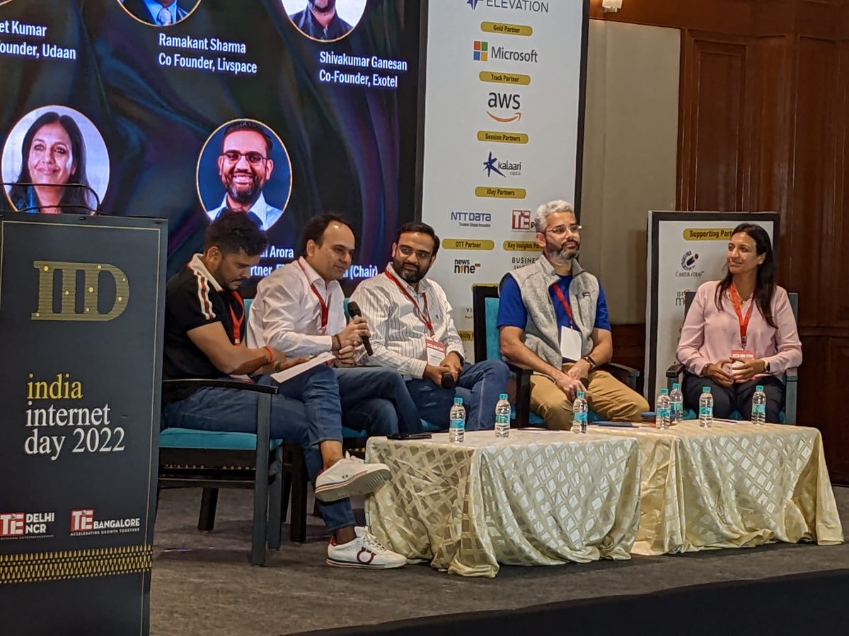 ElevCap's tweet image. #MridulArora in conversation with #Sujeetkumar, #ramakantsharma, @shantimohan &amp;amp; @shivku on riding the storm and building winning businesses today. 

#indiainternetday

cc: @TiEDelhi @TiEBangalore