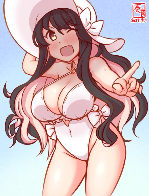 「いいじゃない、最ッ高! 今の長波サマにぴったりさ、いくぜぇ!」#艦これ版真剣お絵描き60分一本勝負_20220901#長波 