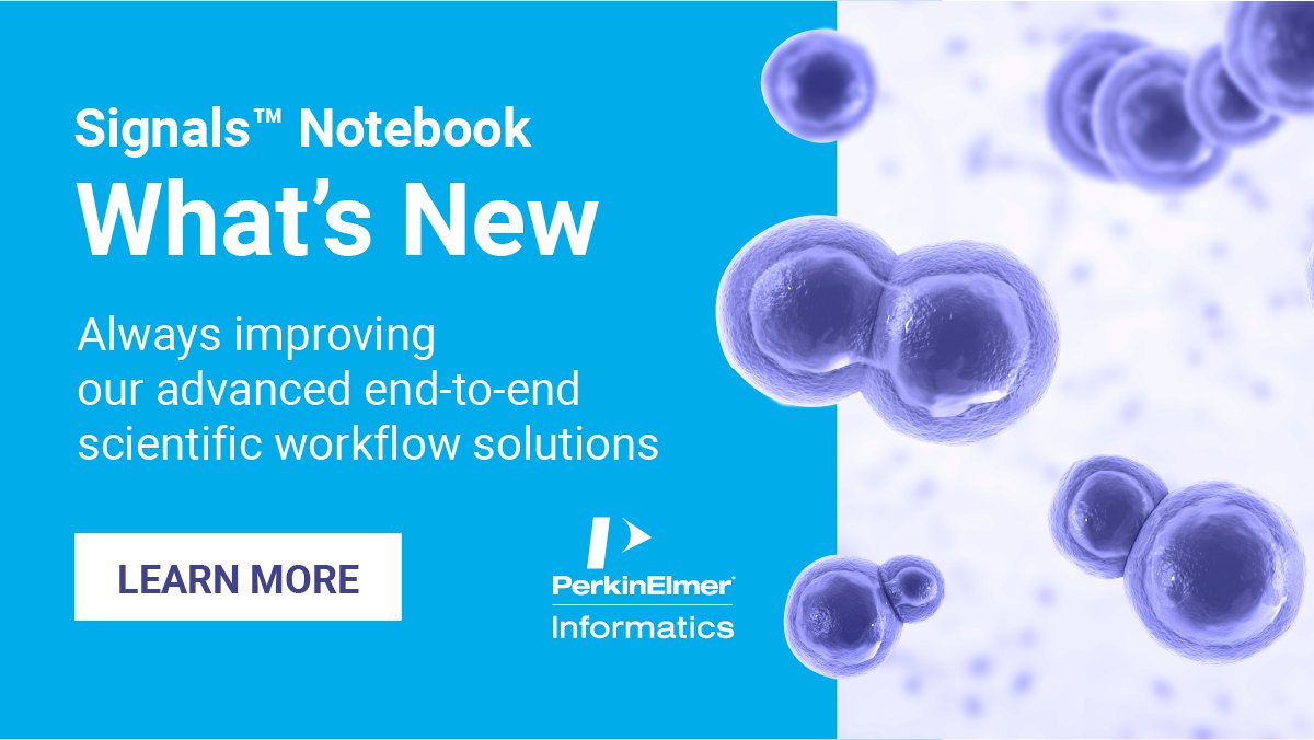 RevvitySignals's tweet photo. See What’s New with Signals™ Notebook, the lab notebook solution to enhanced collaboration and data management: https://t.co/awXTZkQpki.
#PerkinElmerInformatics #ElectronicLabBook #SignalsNotebook #SNBWhatsNew https://t.co/DqCjdXEgVk