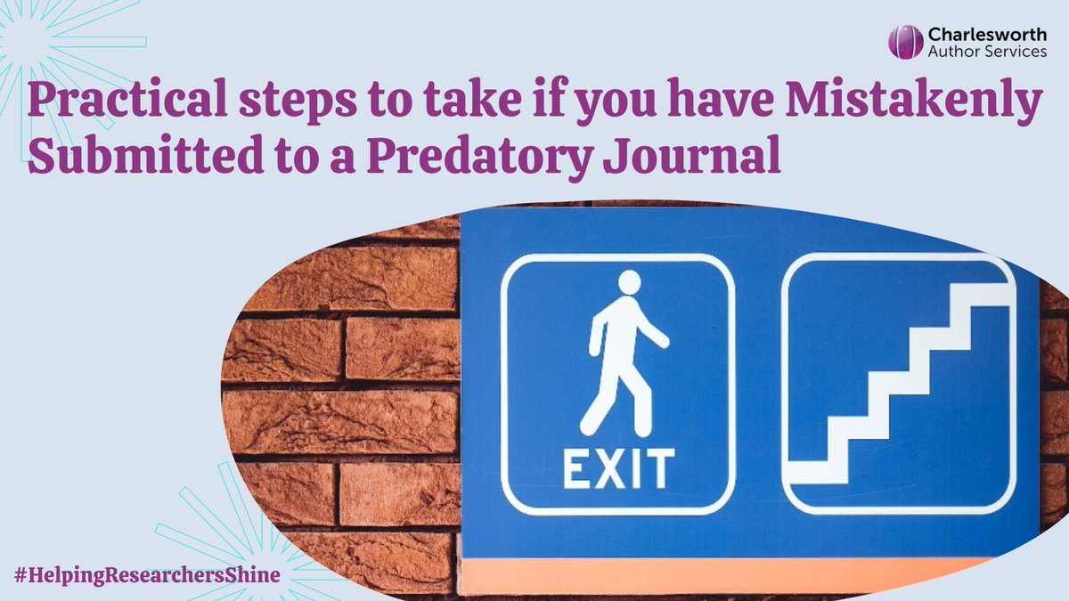 CWGAuthors's tweet image. Submitted to a #predatoryJournal by mistake? 🥴 Not much worries. You can still avoid burning your fingers. 😅 Learn more below.

ow.ly/zs3X50KxsHG

#HelpingResearchersShine🌟 #ResearcherEducation #PublicationEthics #JournalSubmission #ECRchat #AcademicTwitter @sue9a