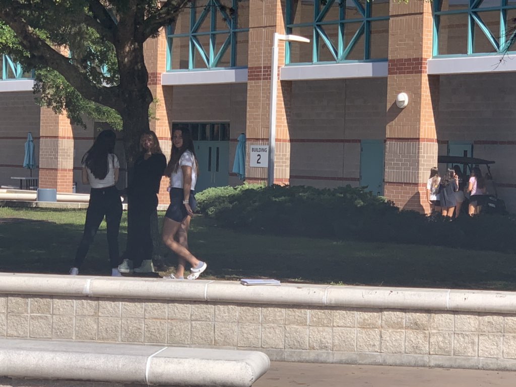 AICE Travel and Tourism groups are recording their brand commercials in the courtyard today. Learning the importance of branding and marketing our events! <a href="/GC_HighSchool/">Gulf Coast High</a> <a href="/CCPS_Curriculum/">CCPS Teaching and Learning</a> #AICE