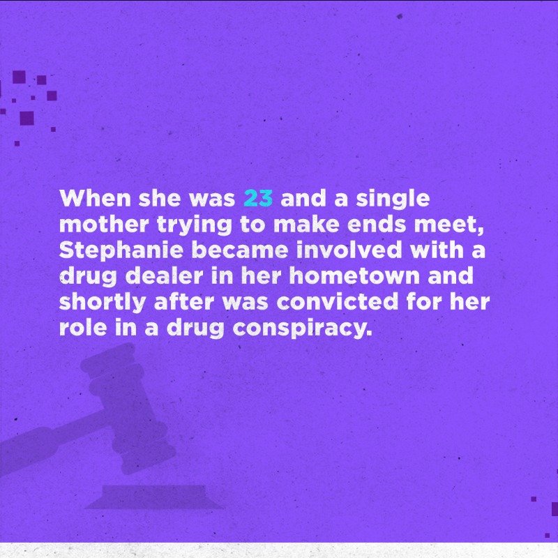 FAMMFoundation's tweet photo. Stephanie Nodd has used her #SecondChance to reconnect with her family, find stable employment, and nurture her dream of owning her own business and building her own home. 

Help fight for sentencing reforms to drug laws by taking our #EQUALact action. #ClemencyNow
