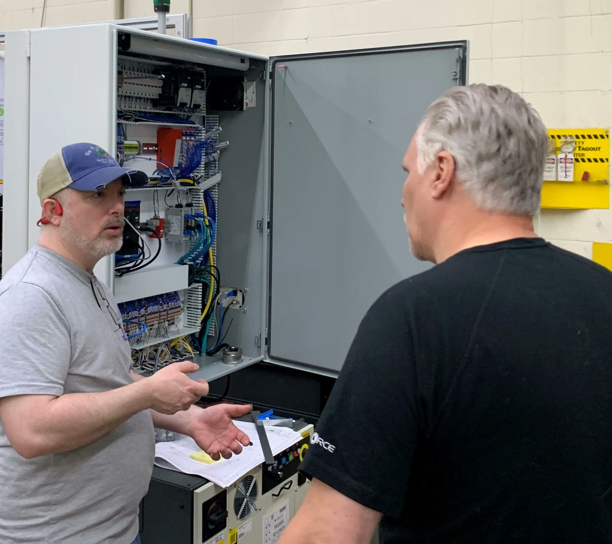 See ITI electrical technicians consulting on the next step of this custom build! #automation #roboticautomation #industrialautomation #manufacturing