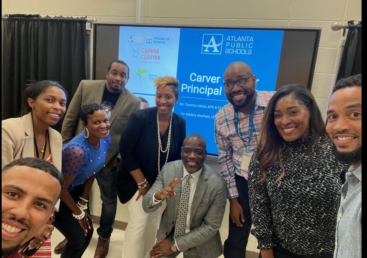 TommyUsherAPS's tweet photo. These leaders are on 🔥 for the Carver Cluster Community. This will be a year like non other!!🙌🏿😀🎉#OneCarverServingOneCommunity
@PrincipalRogers @JovanDM @PricePrincipal @PricePrincipal @principaltford @TCottTheDoc @NikkitaDW @DrLisaHerring @DrIsisM https://t.co/dPRjdG88oq