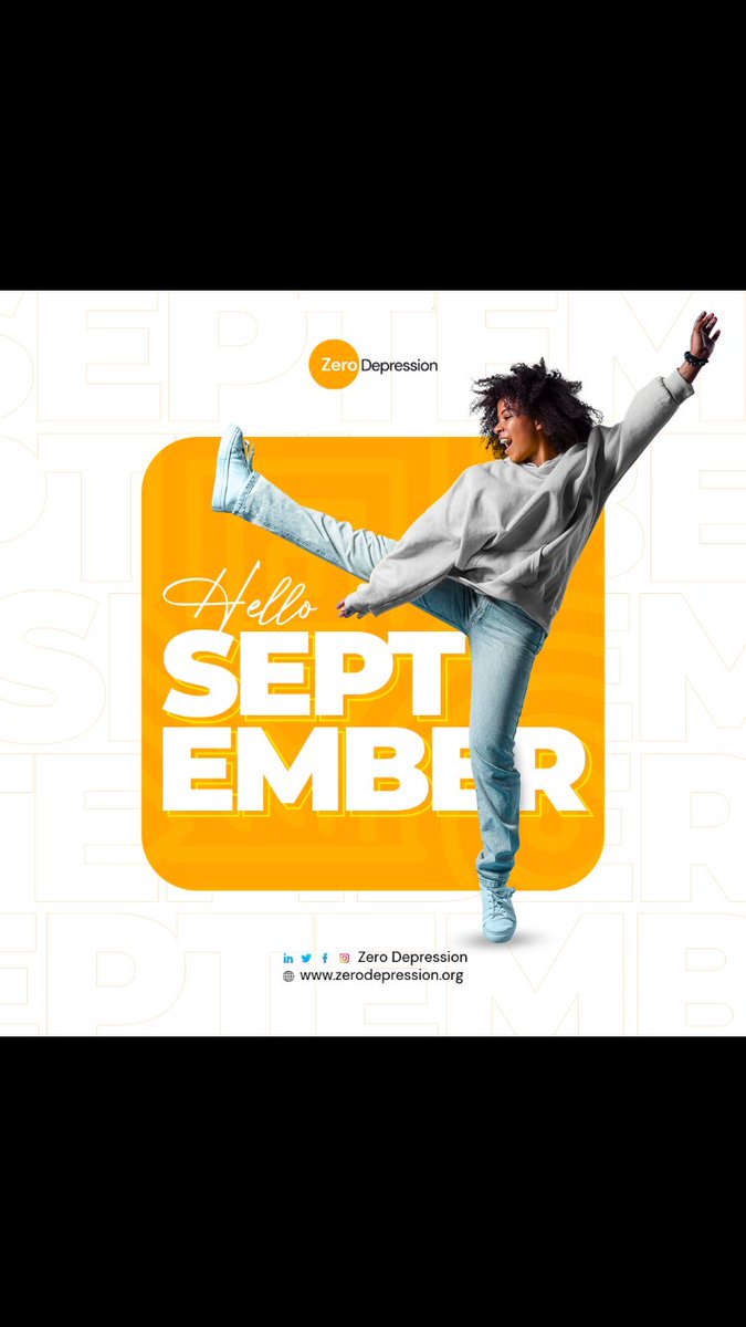 zerodepression_'s tweet image. Yay!! It’s September!!! welcome to September, in this month remember to make your mental health a priority, also do not forgot to book a free counselling with us at Zerodepression.org. Cheers to a better mental health 🎉🎊 #zerodepression #comingoutofdepression #Mentalhealth