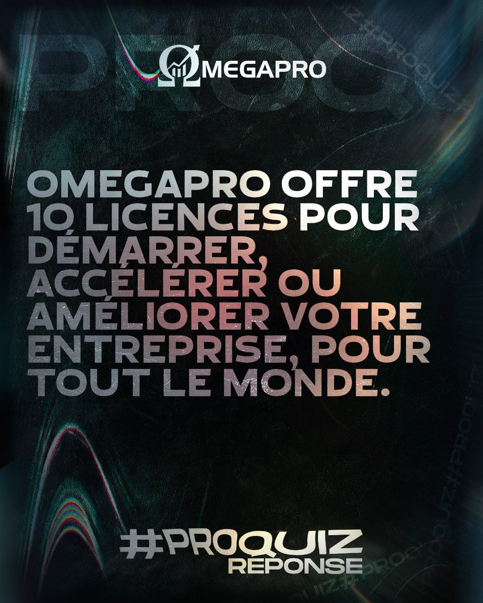 _OmegaPro's tweet photo. 🙋🏻#ProQuiz - Yes, you are right! OmegaPro offers 10 different types of licenses. 🔟
Check out our website to know more -> https://t.co/qVKuuxuckY
#omegapro https://t.co/Jp9nyBtuxh