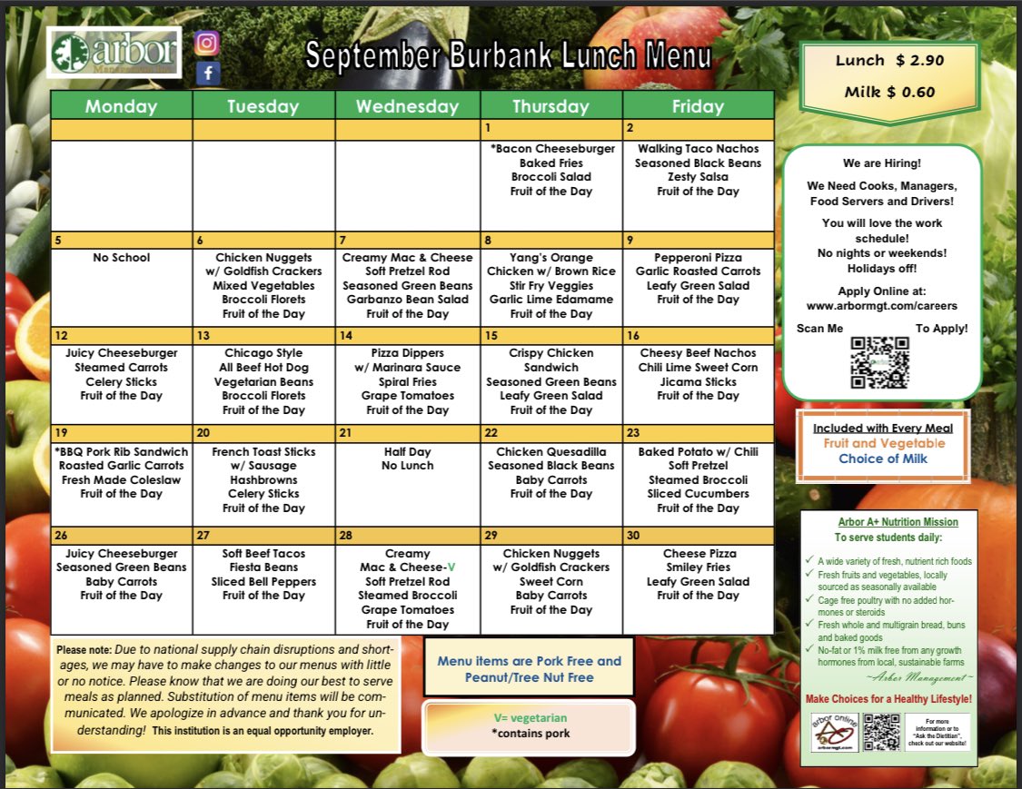 September lunch menu <a href="/harryefryschool/">HarryEFrySchool</a>