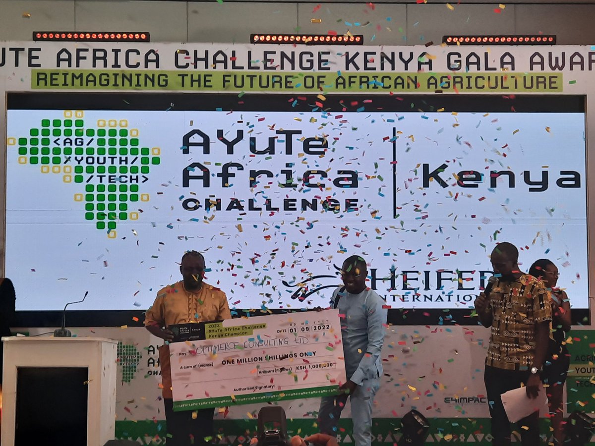 We have a winner! Congratulations John Waweru- Optimerce Consulting Ltd! ~My heart is with the small holder farmer like my father and mother. It is in our hands now as the #youth in #Kenya~ #AyuteChallengeKe <a href="/HeiferKenya/">Heifer Kenya</a> <a href="/dchebo/">David Cheboryot</a> <a href="/E4Impact/">E4Impact Foundation</a>