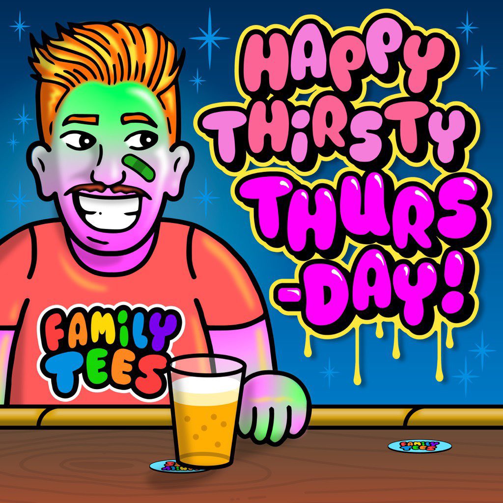 Happy Thirsty Thursday FAM!

#FamilyTeesNFT #NFTCommunity #Web3