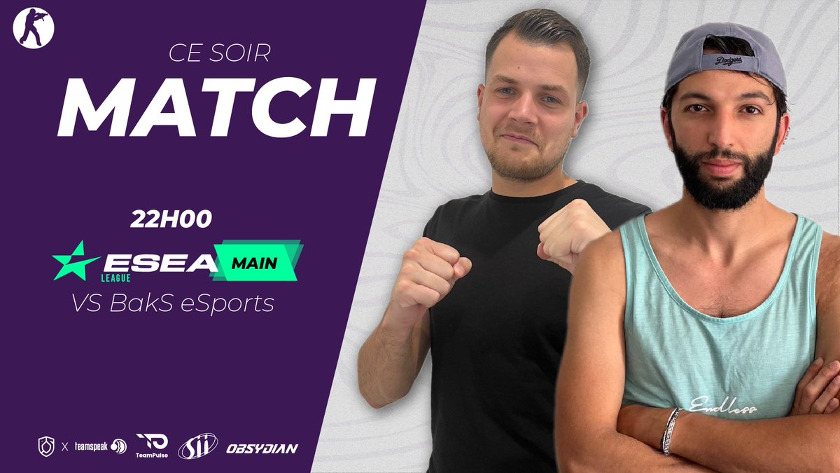 Project5_Esport's tweet photo. π― | π ππ§ππ | π―
Nos joueurs #CSGO contre BakS Esports dans un match #ESEA Main, c'est CE SOIR ! π₯
A 22h00 en direct sur la #TVP5 ! π
#ForzaP5 #CSGOMain ππ https://t.co/1gjNd7Xpjq