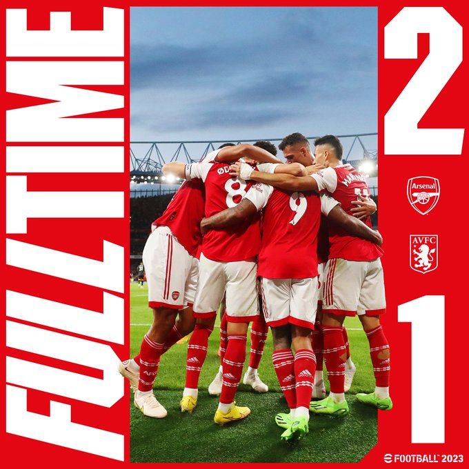 arsenaldzx's tweet photo. Full Time Match Updates
Arsenal 2⃣ - Aston Villa 1⃣ https://t.co/scPUR5t2uI