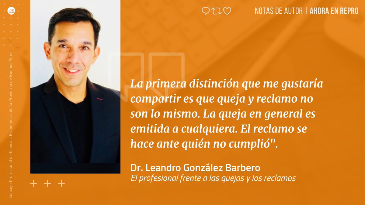 cpcebuenosaires's tweet photo. #AhoraEnRepro El profesional frente a las quejas y los reclamos
Acceda a la nota completa en la web de nuestra revista institucional
https://t.co/NXPrcuEST4
#cpba #consejoprofesional #cpcebuenosaires #cienciaseconomicas #cpce #cpcepba #economicas #repro https://t.co/EgnMlQaD7u