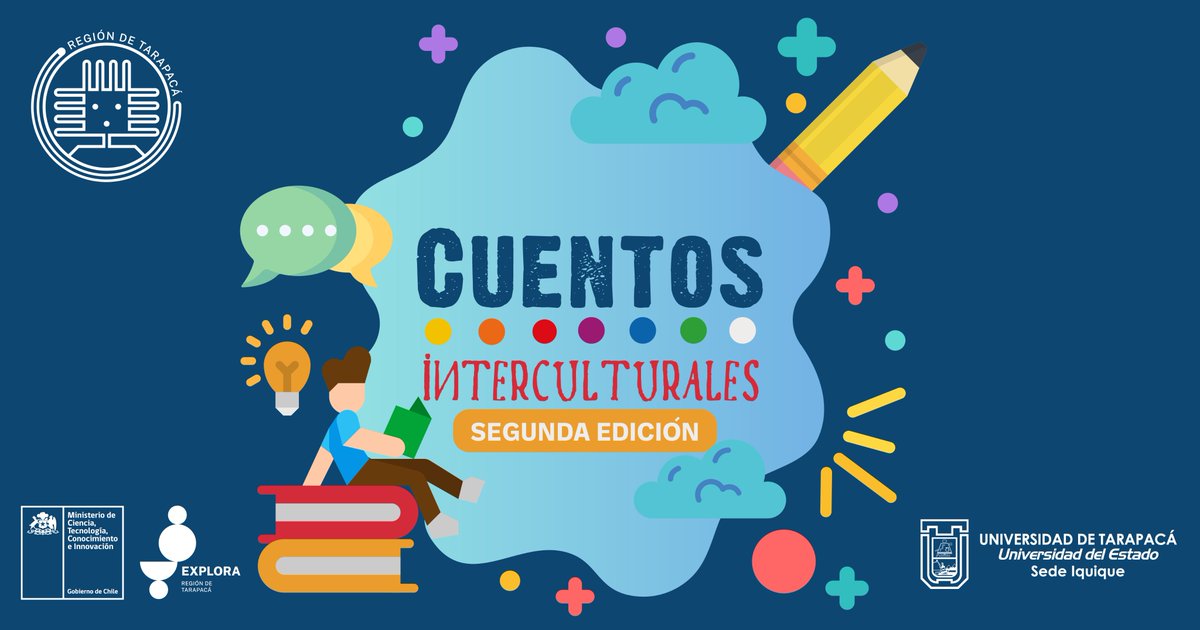 ExploraTarapaca's tweet photo. Este año queremos conocer tú historia, sé parte de la nueva edición de #CuentosInterculturales 📚✏️💭
Si cursas entre quinto básico a cuarto medio participa en la convocatoria hasta el 7 de Octubre, para mayor información ingresa aquí 👉 https://t.co/3rdV3uc14K https://t.co/6visJlvcXA