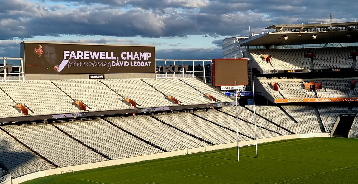 A beautiful farewell to an absolute champion at <a href="/edenparknz/">Eden Park, Auckland</a> yesterday. Moe mai rā ehoa. Miss you terribly already, <a href="/DavidLeggatNZ/">David Leggat</a>.