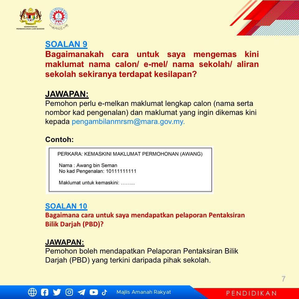 mrsmkuching's tweet photo. Soalan Lazim Tawaran Kemasukan Ke Maktab Rendah Sains MARA Bagi Tingkatan 1 &amp; Tingkatan 4 Tahun 2023 https://t.co/J6cGg0L7wF