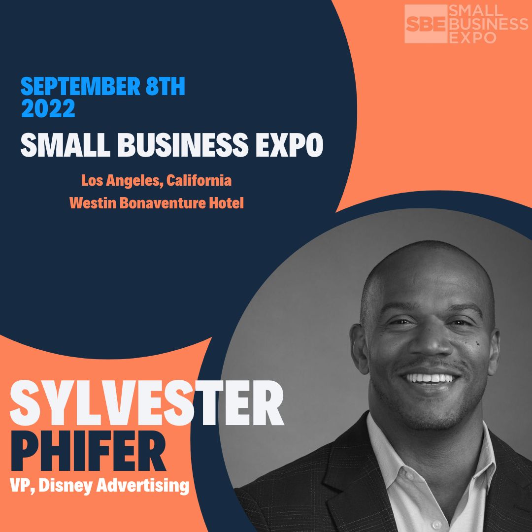 Introducing Sylvester "Sly" Phifer, acclaimed speaker for the Small Business Expo LA!

Sylvester brings 20+ years of professional experience from The Weather Channel, NFL, ESPN, and now Disney/Hulu.
Register today to learn more about Sylvester, and save up to 40% off your stay!