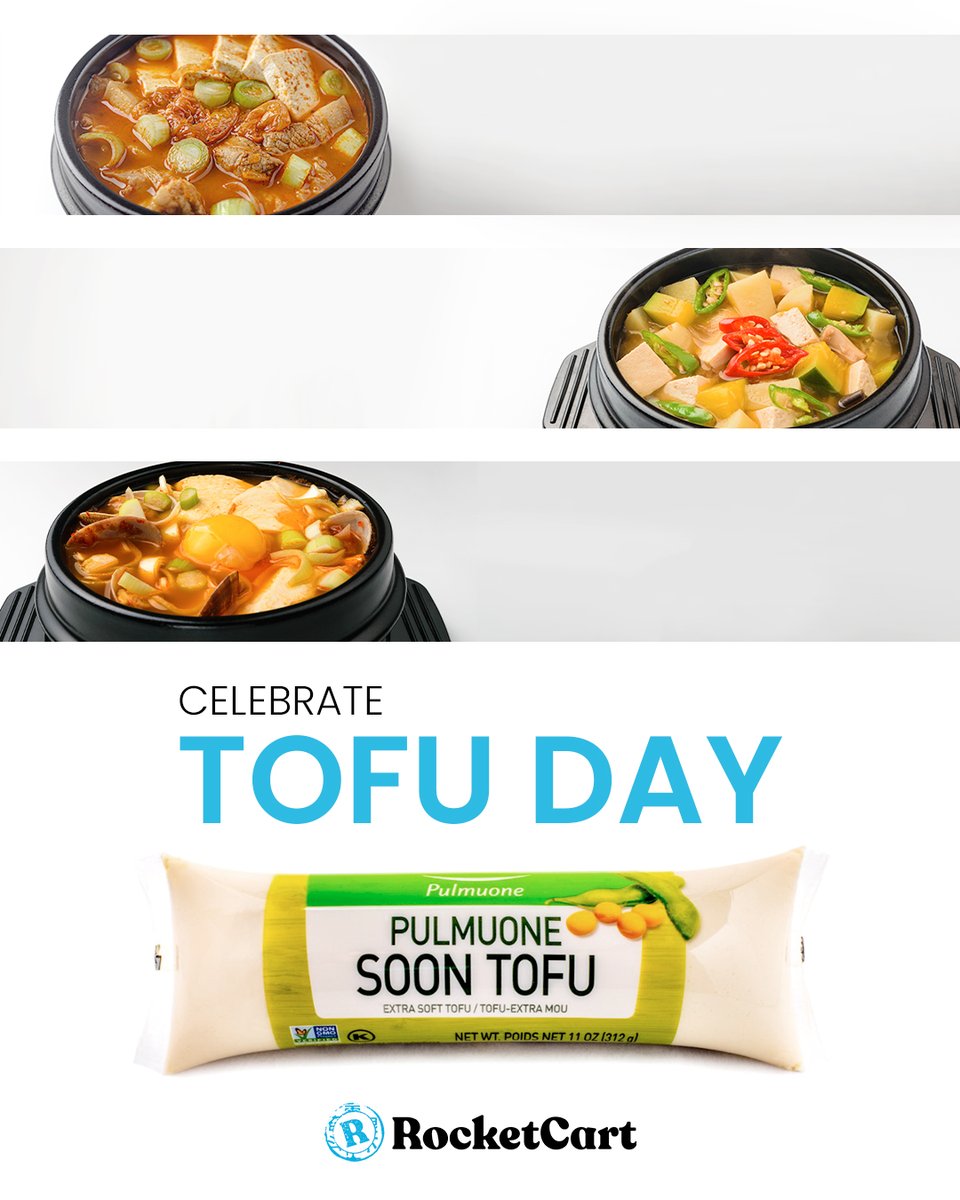 MyRocketCart's tweet photo. It's #Tofu day and #RocketCart is celebrating all month long! All purchases made throughout September will include a package of #Pulmuone Tofu while supplies last.
What's your go-to dish to make with tofu? https://t.co/2ZQzRvDjlL