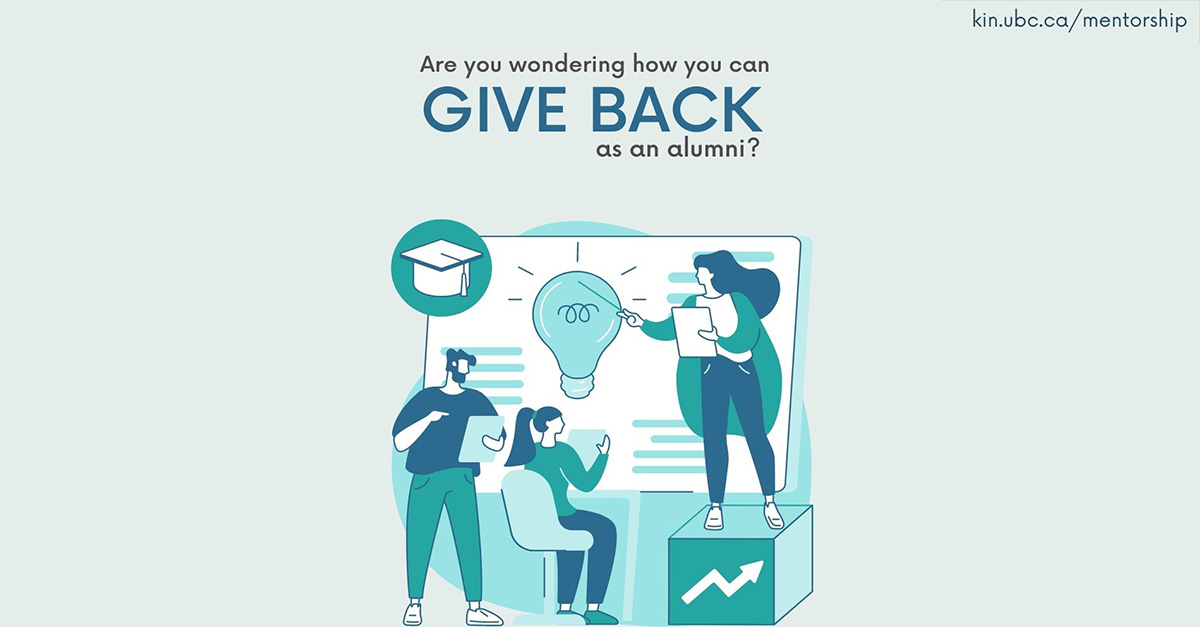 Fact: 89% of those mentored, go on to mentor themselves contributing to a culture of learning and mentoring (Gartner 2006). 

Volunteer in the KIN Mentorship Program! Applications are open until Thurs. September 15, 2022 @ 11:59pm PDT. 

Visit: kin.ubc.ca/mentorship