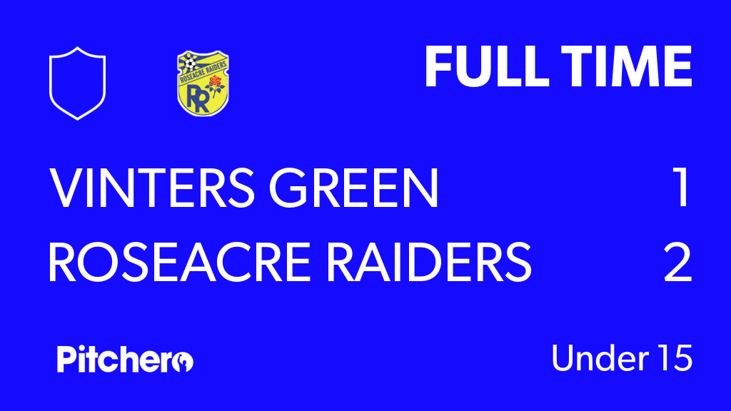 RaidersRoseacre's tweet photo. FULL TIME: Vinters Green 1 - 2 Roseacre Raiders
#VINROS #Pitchero
https://t.co/U1jkXVa0NV https://t.co/Pe6Gl1ywpG