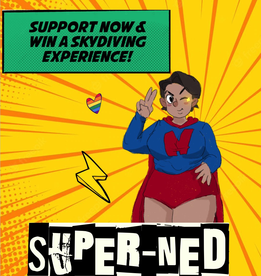 SuperNedTheFilm's tweet photo. Do you want to feel like a #superhero and soar through the sky like #superman? Well, now is your chance! Support our #film NOW before FRIDAY 11PM PST &amp; get a chance to win a FREE SKYDIVING EXPERIENCE! #indiefilm #comedy #superheroine

SUPPORT AT https://t.co/vPqfewh4dZ https://t.co/0pEEBTH58T