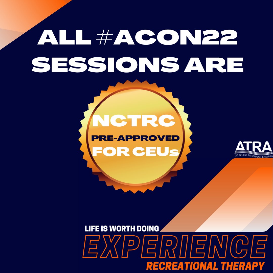 ATRAinAction's tweet photo. πALL 2022 ATRA CONFERENCE SESSIONS (VIRTUAL & IN-PERSON) ARE NCTRC PRE-APPROVED FOR CEUsπ
Can you believe we are 9 days away from #ATRAbama?!?!?!?!
Post an emoji in the comments of how you are feeling about #ACON22 getting preappovalβ¬οΈ
Register:
https://t.co/Tc7r5Na1Ii https://t.co/ngTyzxISDo