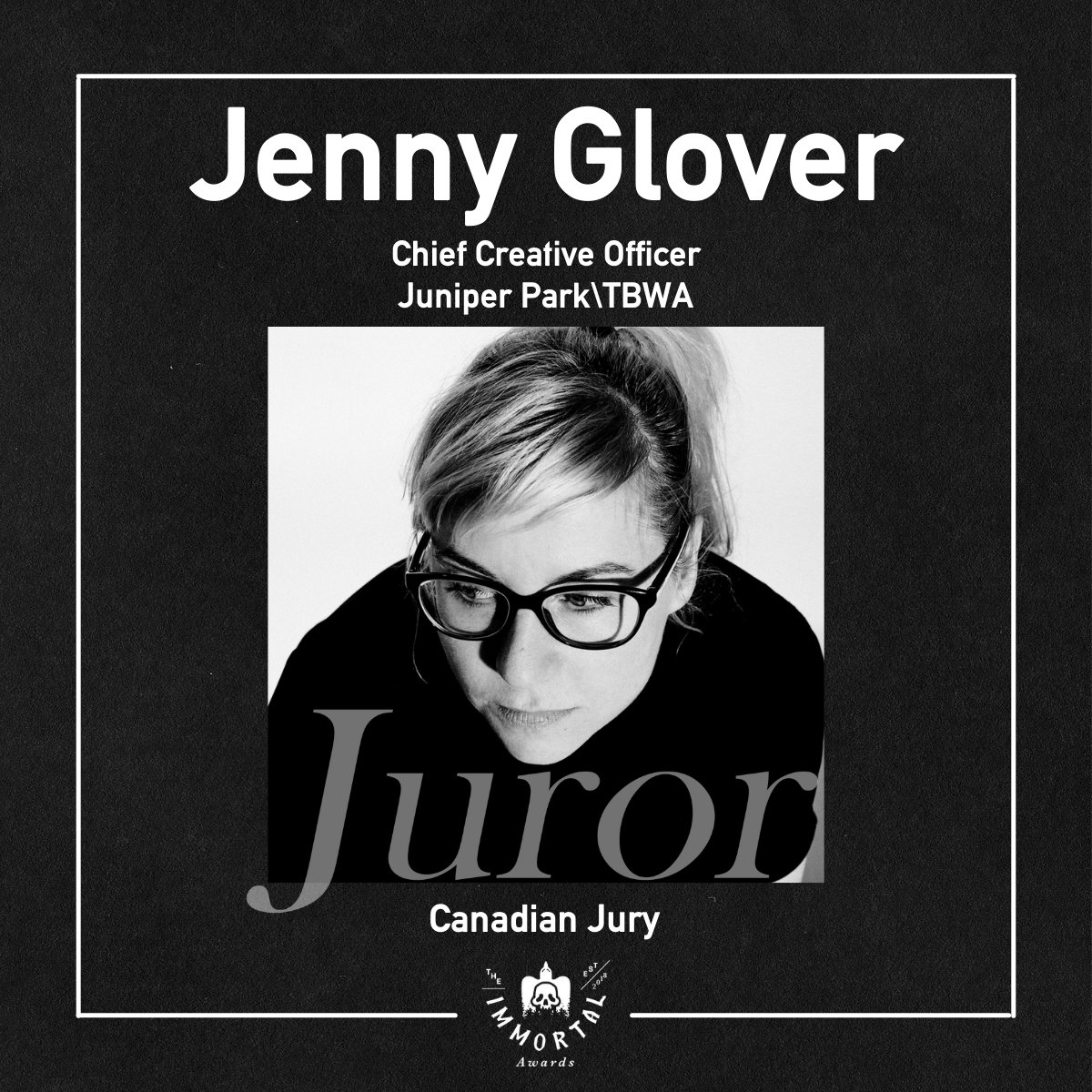 Juniper Park\TBWA CCO, Jenny Glover, has been announced as a juror at this year's Immortal Awards! The deadline is coming up – make sure you've submitted by Friday September 9th at lbbonline.com/immortals.
