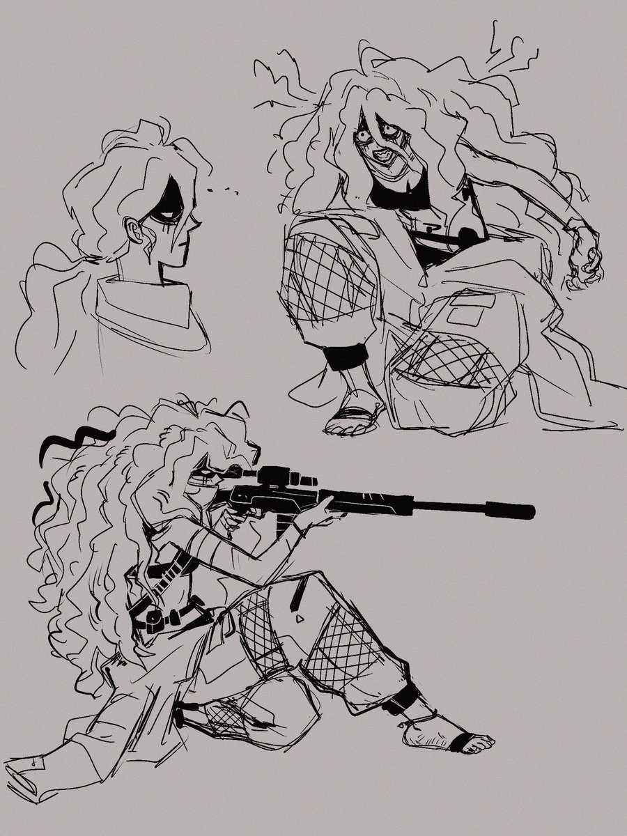 AsDrawnByGinger's tweet photo. Girl who’s never played MGS redesigns Quiet https://t.co/5sIYr4pNKw