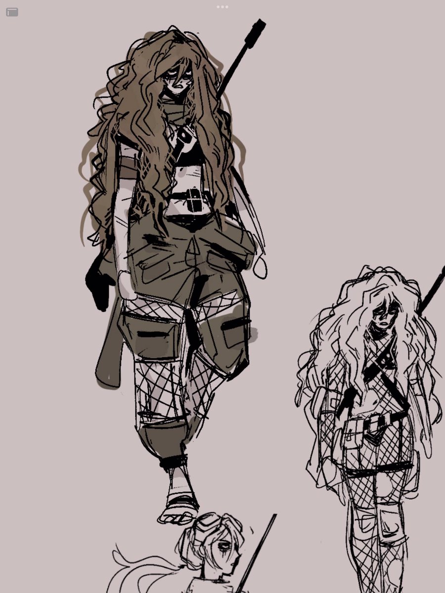 AsDrawnByGinger's tweet photo. Girl who’s never played MGS redesigns Quiet https://t.co/5sIYr4pNKw