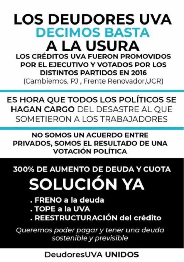HipotecaUVABBVA's tweet photo. No tenemos + tiempo. La inflación nos está matando. Cumplan promesas de campaña. Revisen  ganancias de 600% de los bancos!.
#HipotecadosUVA #SolucionUVA @alferdez @cfkArgentina @SergioMassa @jorgeferraresi @sbatakis @ceciliamoreauok @AliAparicioOK @CarlosHeller @BCRAusuarios🚨 https://t.co/hROInRNMNN