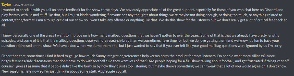 Taylor_Witt's tweet photo. Attention all the wonderful listeners of #IASICK with @RealBirdLawyer and I, we'd love some feedback of the more critical variety. Here's what I just posted to our Discord server (DM me for an invite!), but basically I'm just wondering where we can improve.
Thanks for listening! https://t.co/fmKQWqrR0B