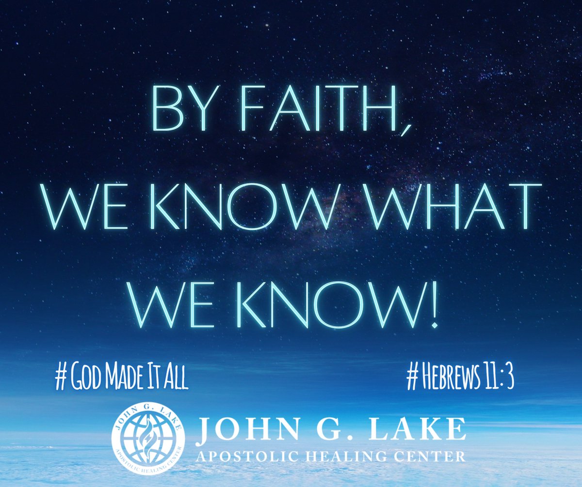 jgl_prayerrooms's tweet photo. By faith we understand that the universe was formed at God’s command, so that what is seen was not made out of what was visible.
Hebrews 11:3
#jglahc #cultureofkingdomlove #hebrews113 #Godmadeit #weknow #ByFaith https://t.co/KQRY6wCWRL