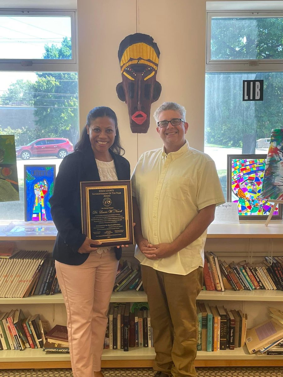 erescnj's tweet photo. Such a great start to September! 
Great time at our Annual Leadership Retreat Today! 
Grateful to have our Board President, Mr. Shane Berger honor Dr. Laurie Newell, Superintendent of Essex Regional Educational Services Commission for being named Essex County Superintendent OTY! https://t.co/Mt0mwDhyKR