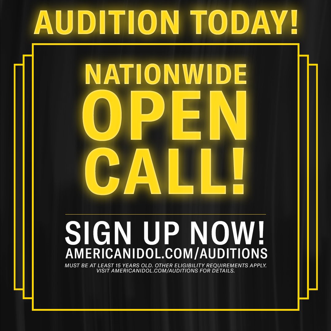 Think you're #TheNextIdol? 🎤✨ Audition for our producers TODAY! It's not too late to sign up at bit.ly/IdolAuditionsI… & join the Zoom!