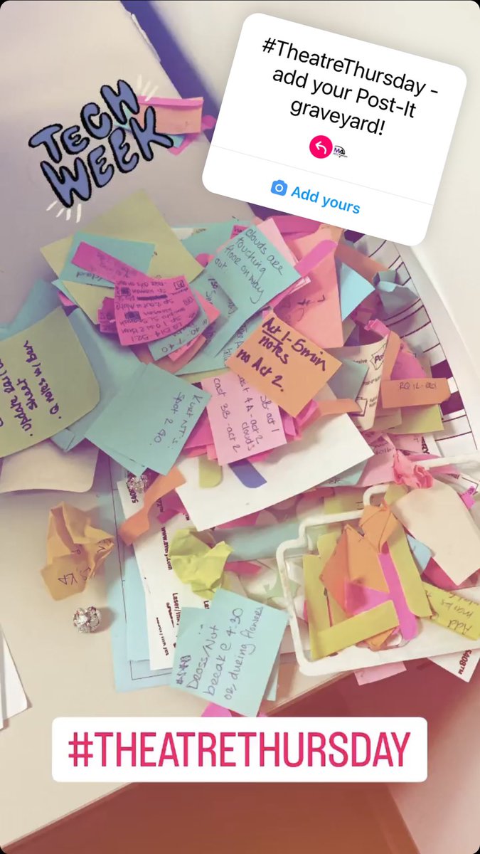 smsofusa's tweet photo. #TheatreThursday - show us your @Postit Graveyards!
#StageManager #StageManagement #StageManaging #StageManagersAssociation #StageManagers #Backstage https://t.co/EhvLPAhaB5