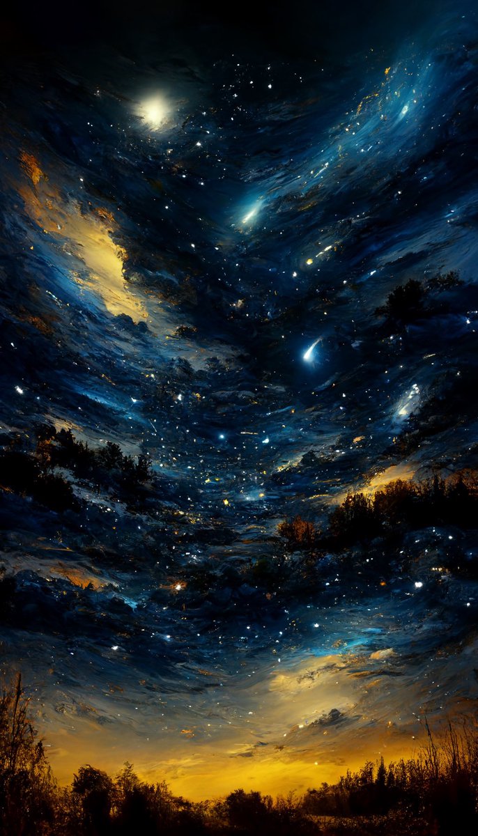 capr_icom's tweet photo. Imagine The Starry night in real world!! #AIart #midjorney #aiartcommunity #VanGogh #starrynight #beautiful #imagination #ai #amazinggogh https://t.co/AzY2DsKFy0
