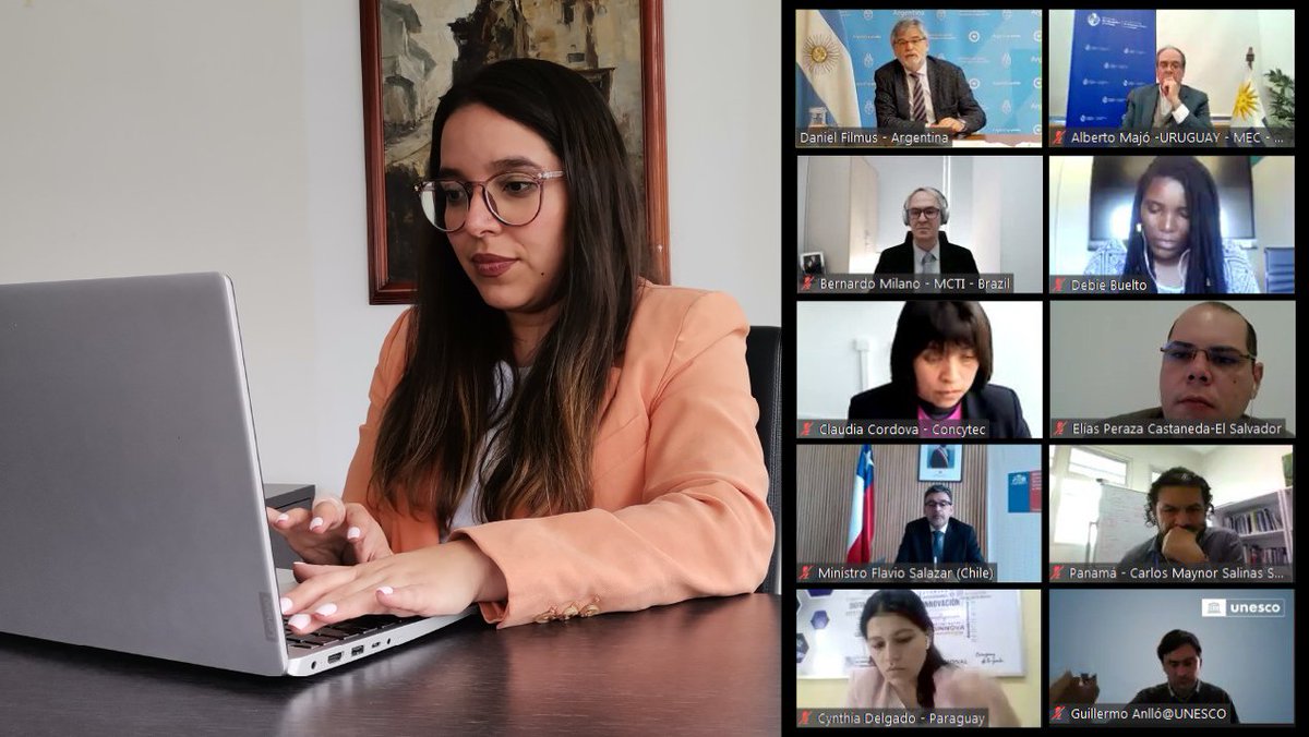 EduSuperiorEc's tweet photo. Participamos del Foro Abierto de Ciencias de América Latina y el Caribe #CILAC, en donde la subsecretaria Andrea Ibañez, junto a autoridades de educación superior, intercambiaron criterios para que la investigación científica y su difusión sean más accesibles en la sociedad. https://t.co/VNSqRE550a