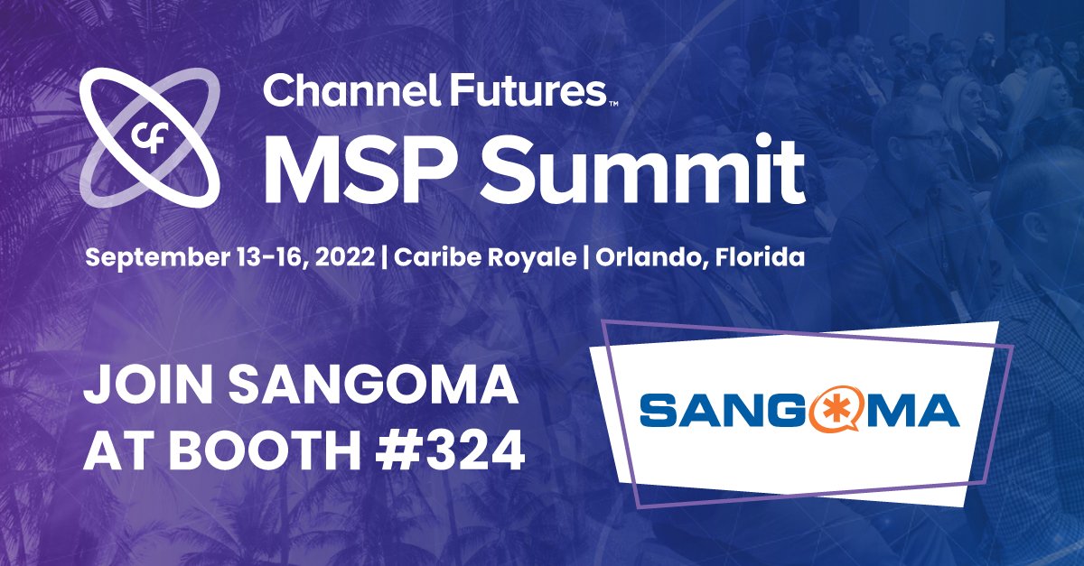 Sangoma's tweet photo. Sangoma is so excited to be sponsoring the MSP Summit September 13-16th in Orlando, FL! Make sure to stop by and see the team at booth #324 to see what we have in the works! #MSPSUMMIT #CPEXPO https://t.co/CyJIkgHzu3