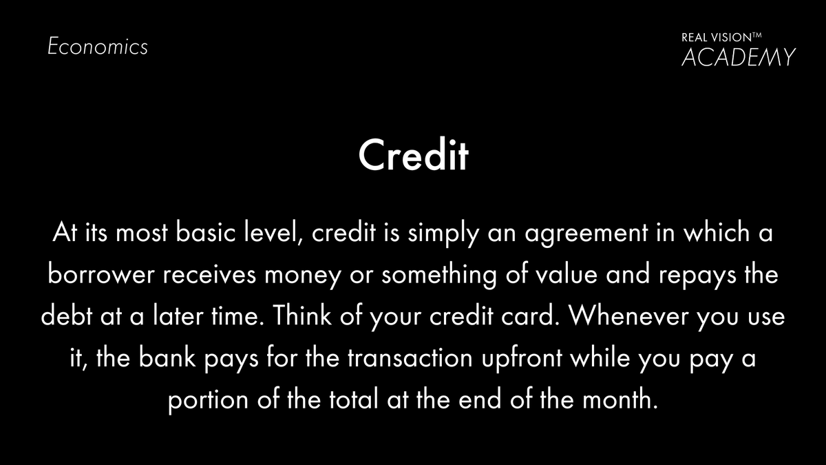 RealVision's tweet photo. #RealVisionAcademy terms of the day.
#Credit https://t.co/lrc8tshbtv