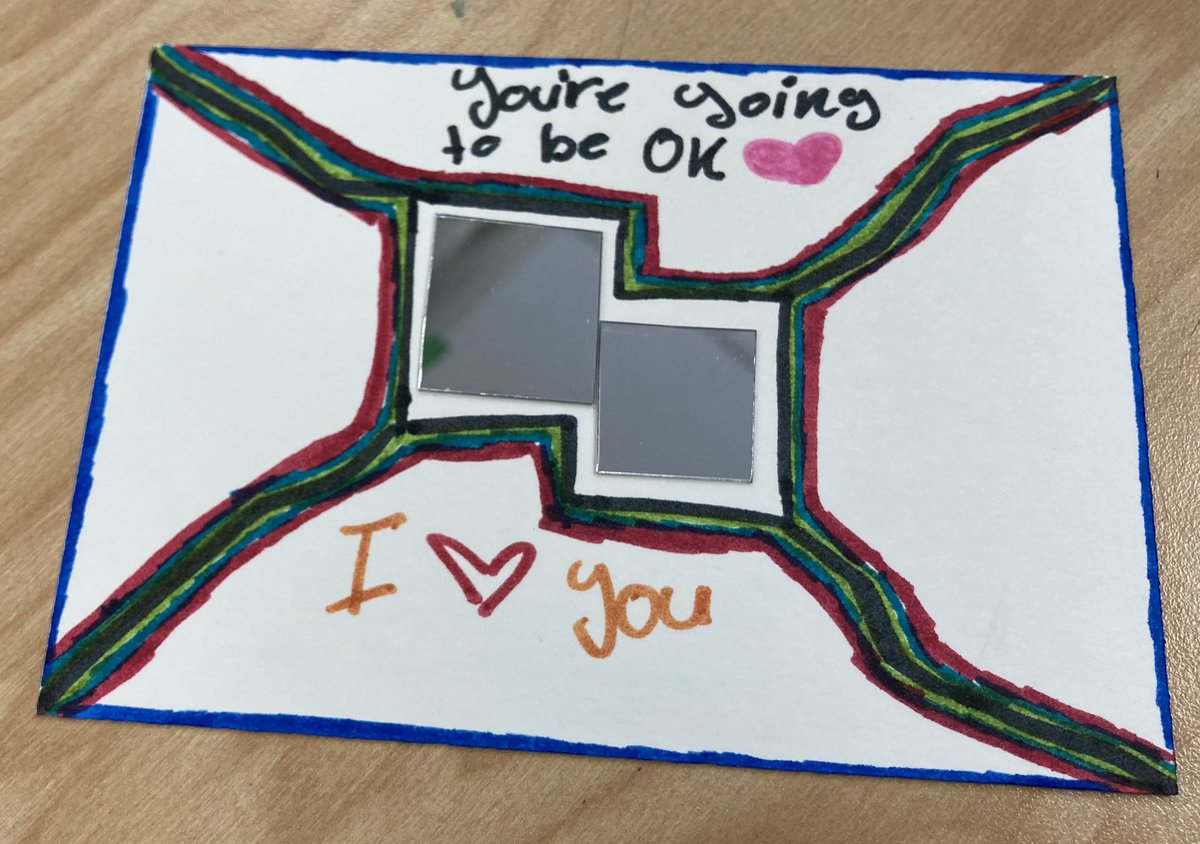 Art_with_MsG's tweet image. Today we started making mirror art with affirmations! How cool are these kids. #TeamKidsFirst #ArtsAtCarroll